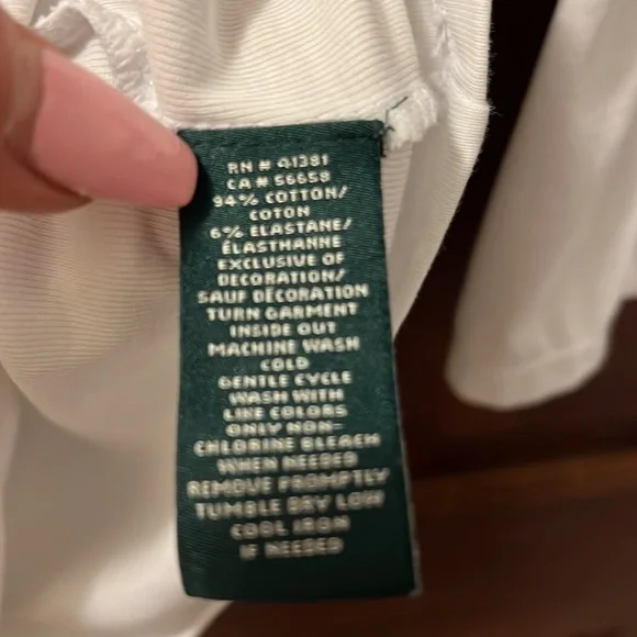 Ralph Lauren white lace up detail top - Picture 6 of 12